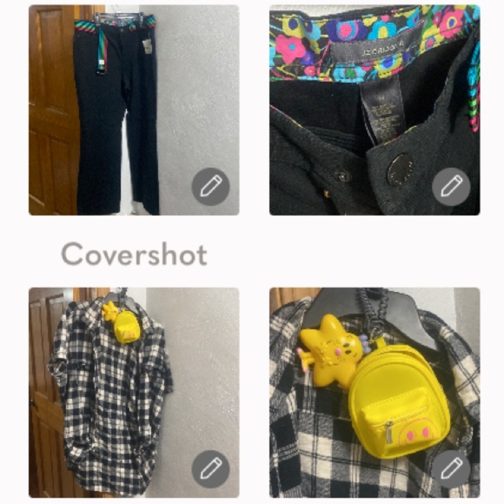 Liz Claiborne jeans 14+Sleeveless flannel XL+lil😊bag⭐️🗝⛓